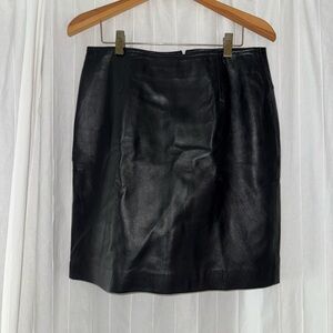 Trek New York Black Leather Skirt